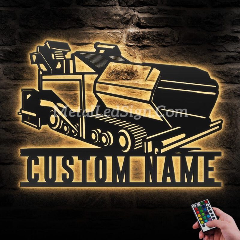 Custom-Asphalt-Paver-Truck-Driver-Metal-Wall-Art-Led-Light-Images-1