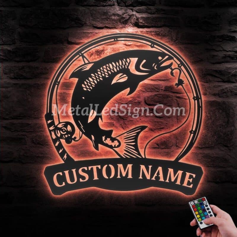 Custom-Atlantic-Salmon-Fishing-Metal-Wall-Art-Led-Light-2