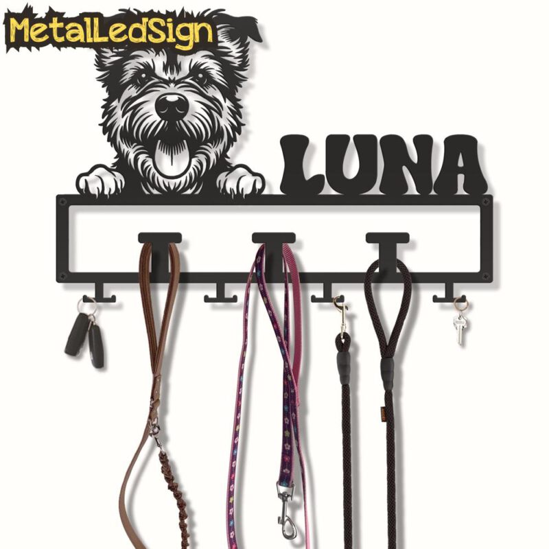 Custom-Australian-Terrier-Dog-Leash-Collar-Holder-3