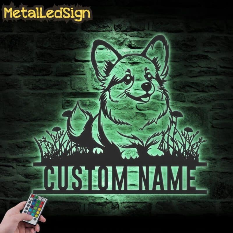 Custom-Baby-Corgi-Metal-Wall-Art-LED-Light-7.jpg