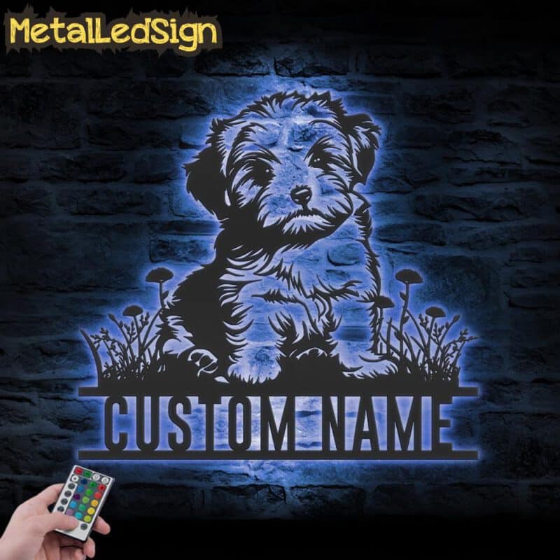 Custom-Baby-Havanese-Metal-Wall-Art-LED-Light-3.jpg