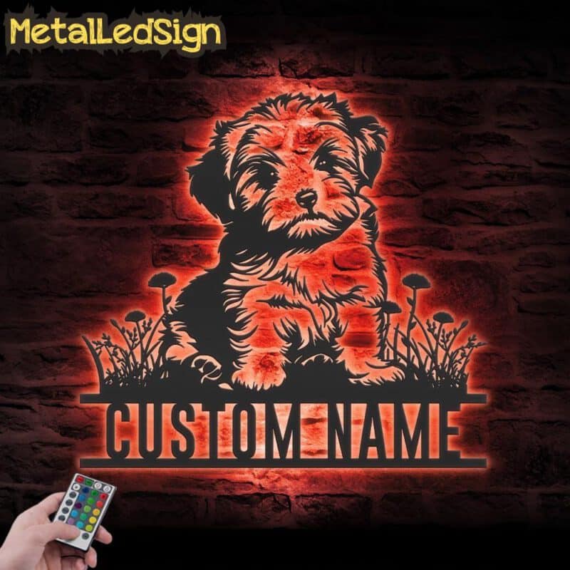 Custom-Baby-Havanese-Metal-Wall-Art-LED-Light-5.jpg