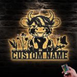 Custom-Baby-Highland-Cow-Farmhouse-Metal-Wall-Art-Led-Light-Images