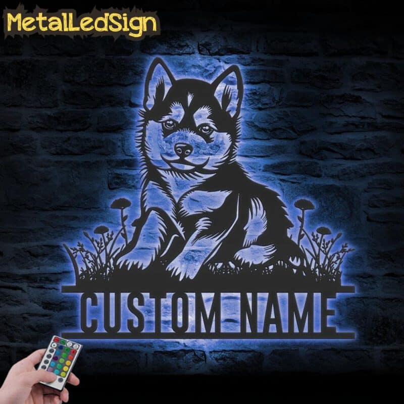 Custom-Baby-Husky-Metal-Wall-Art-LED-Light-3.jpg