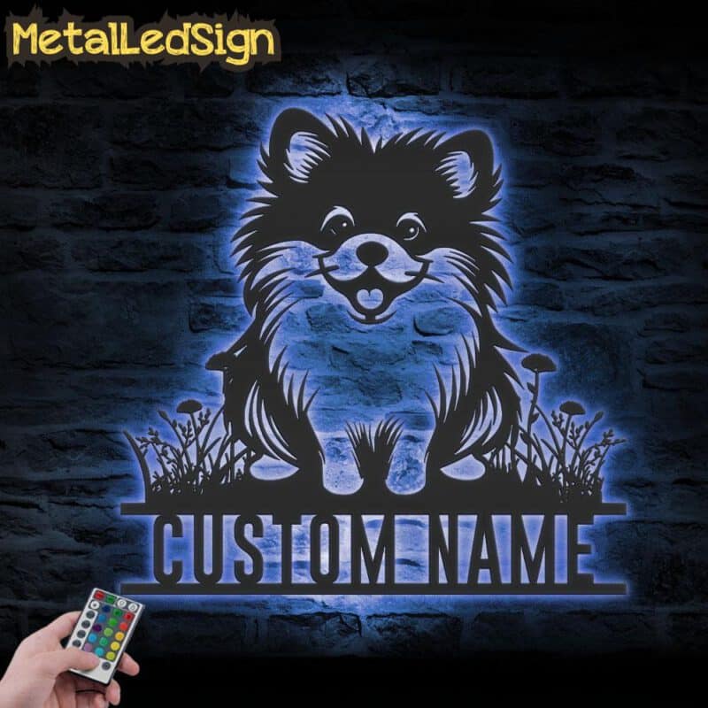 Custom-Baby-Pomeranian-Metal-Wall-Art-LED-Light-3.jpg