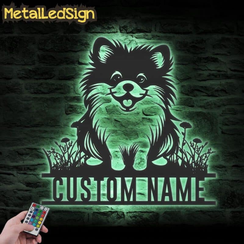 Custom-Baby-Pomeranian-Metal-Wall-Art-LED-Light-7.jpg