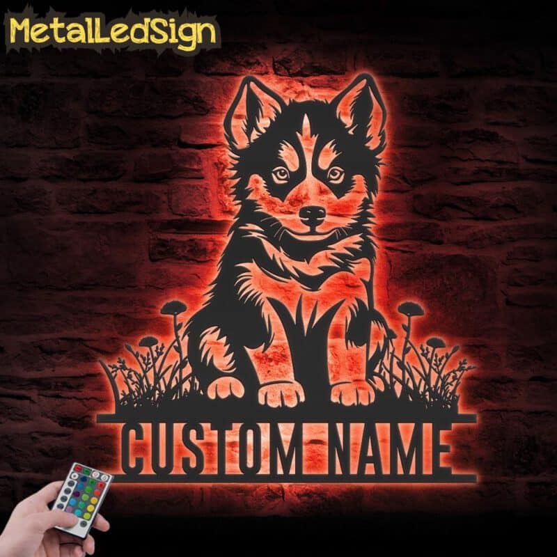 Custom-Baby-Siberian-Husky-Metal-Wall-Art-LED-Light-5.jpg