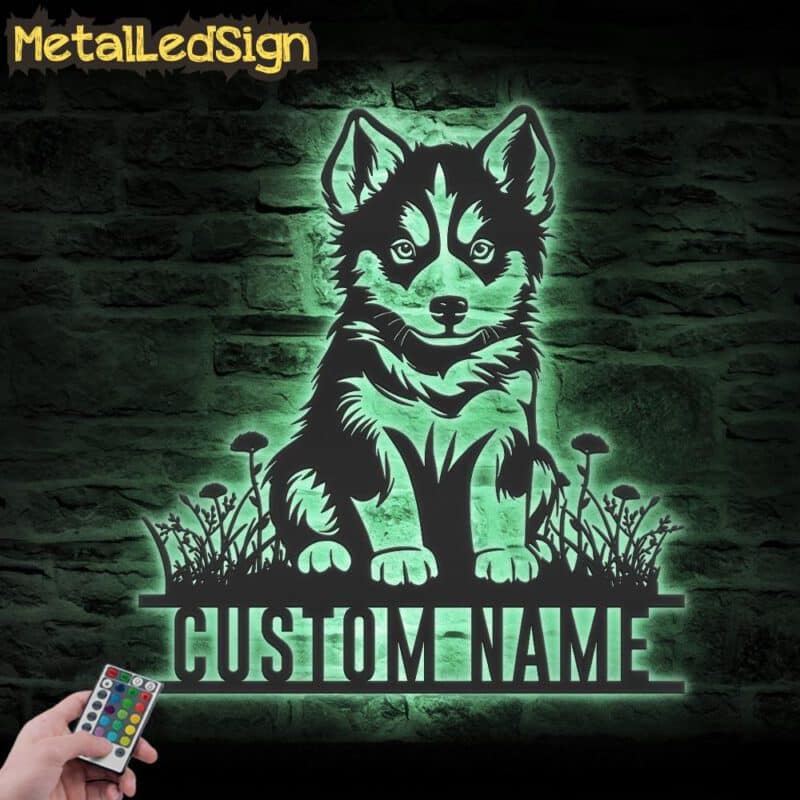 Custom-Baby-Siberian-Husky-Metal-Wall-Art-LED-Light-7.jpg