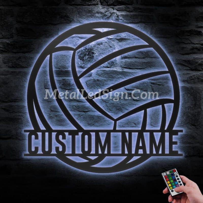 Custom-Ball-Volleyball-Metal-Wall-Art-Led-Light-3-1