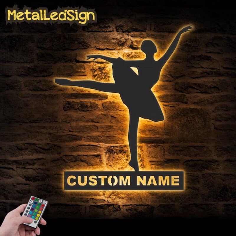 Custom-Ballerina-Dance-Metal-Wall-Art-Led-Light-Images-1