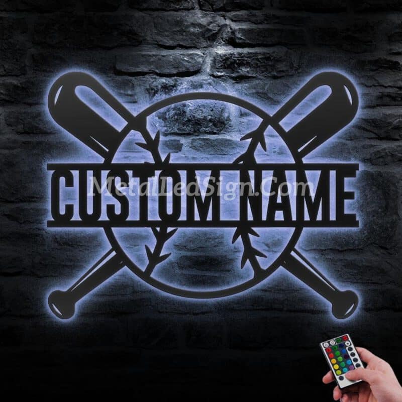 Custom-Baseball-Bat-Metal-Wall-Art-Led-Light-3-2