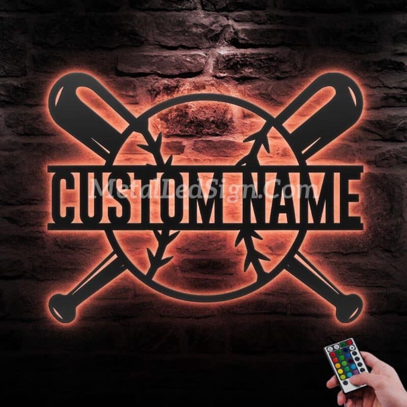 Custom-Baseball-Bat-Metal-Wall-Art-Led-Light-6