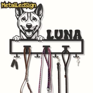 Custom-Basenji-Dog-Leash-Collar-Holder-3-1