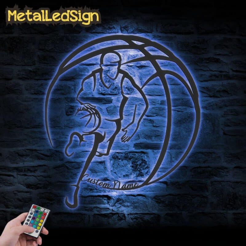 Custom-Basketball-Metal-Wall-Art-Led-Light-3-4