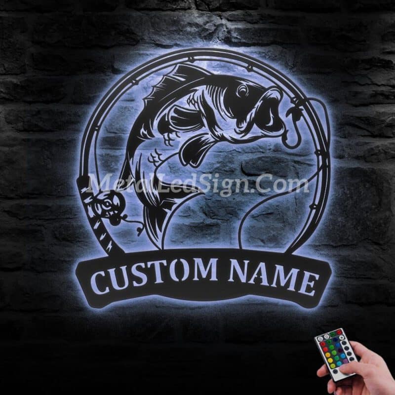 Custom-Bass-Fishing-Metal-Wall-Art-Led-Light-1-1