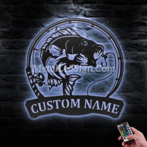 Custom-Bass-Fishing-Metal-Wall-Art-Led-Light-1