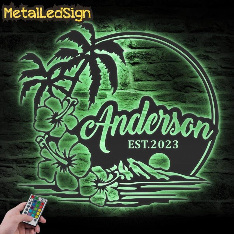 Custom-Beach-House-Hawaiian-Flower-Scene-Metal-Wall-Led-7.jpg