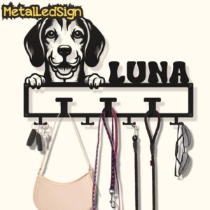 Custom-Beagle-Dog-Leash-Collar-Holder-Images