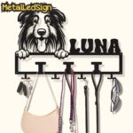 Custom-Bearded-Collie-Dog-Leash-Collar-Holder-Images