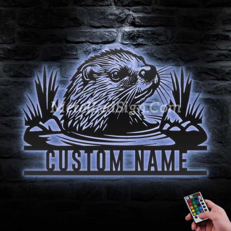 Custom-Beaver-Metal-Wall-Art-Led-Light-3-1