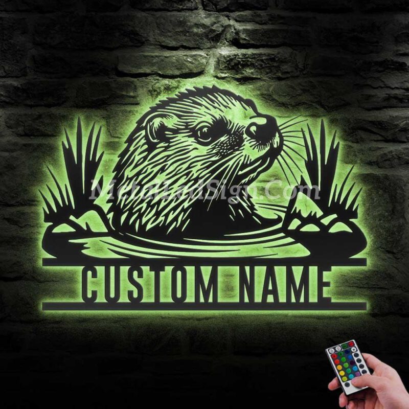 Custom-Beaver-Metal-Wall-Art-Led-Light-5-1