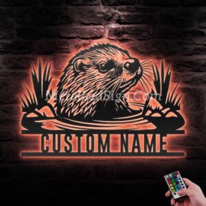 Custom-Beaver-Metal-Wall-Art-Led-Light-6