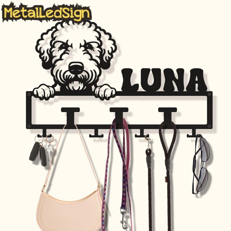 Custom-Bedlington-Terrier-Dog-Leash-Collar-Holder-Images