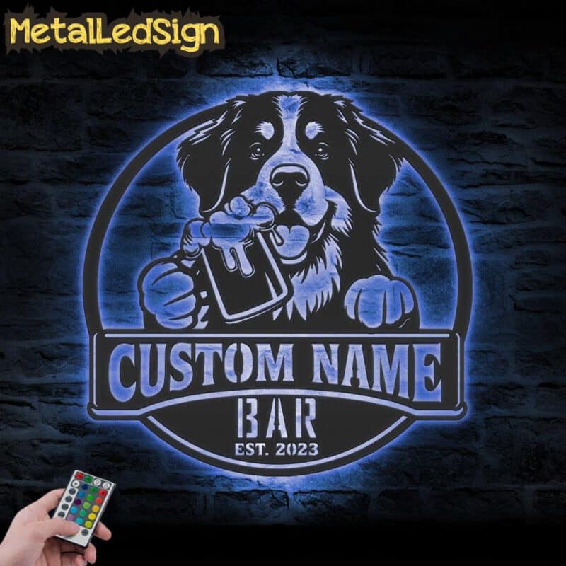 Custom-Bernese-Mountain-Thirsty-Beer-Pub-Metal-Wall-Art-LED-Light-3.jpg