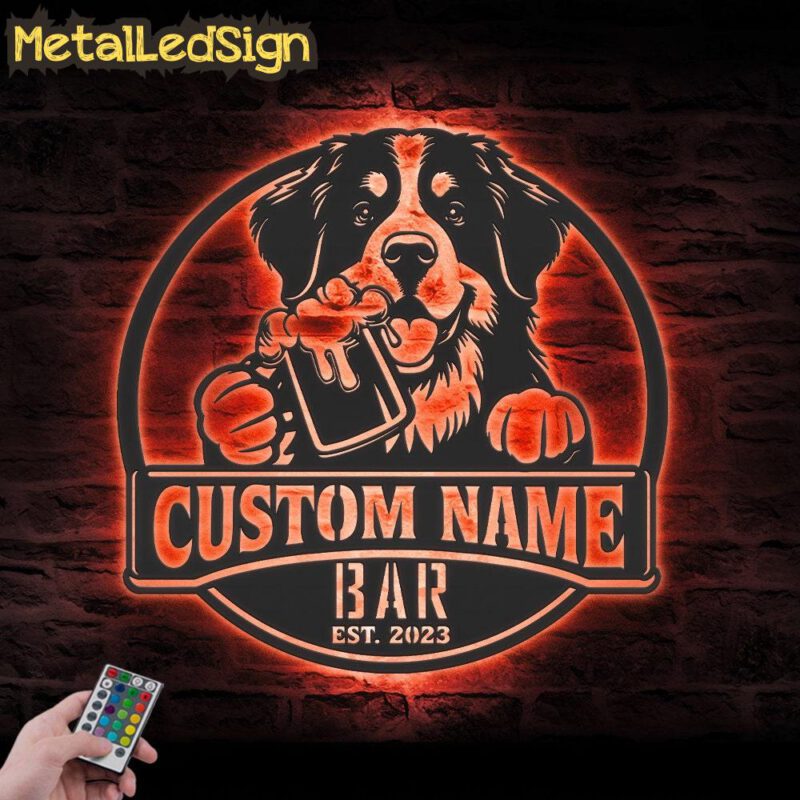 Custom-Bernese-Mountain-Thirsty-Beer-Pub-Metal-Wall-Art-LED-Light-5.jpg