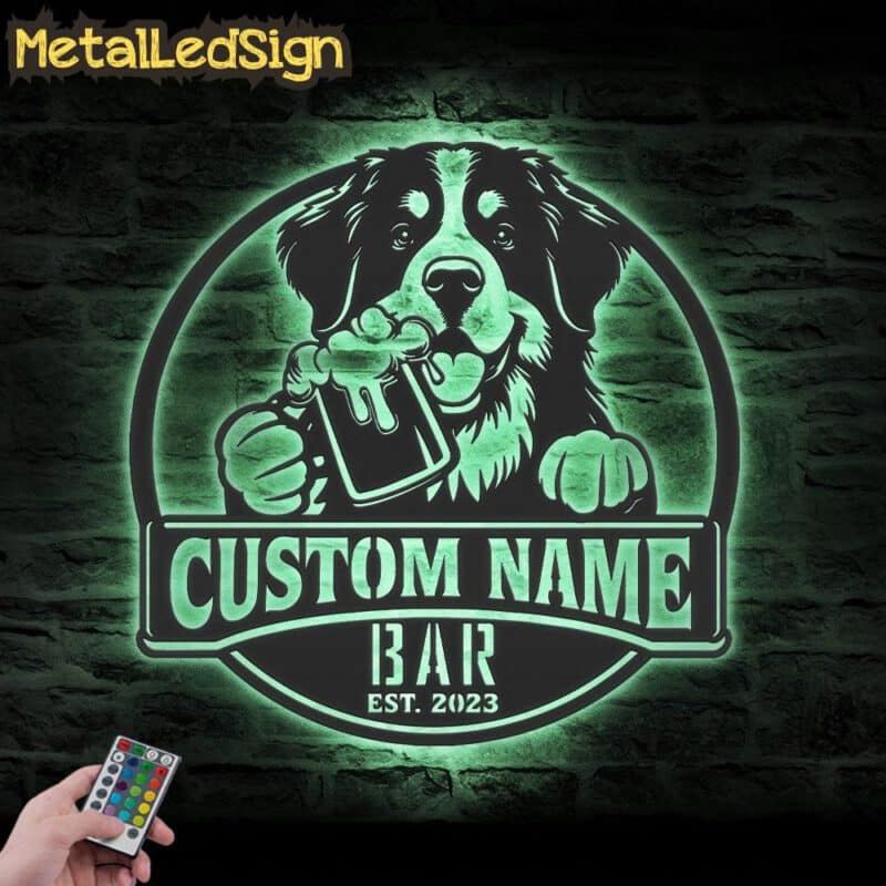 Custom-Bernese-Mountain-Thirsty-Beer-Pub-Metal-Wall-Art-LED-Light-7.jpg