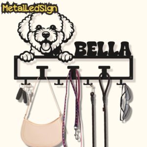 Custom-Bichon-Frise-Dog-Leash-Collar-Holder-Images