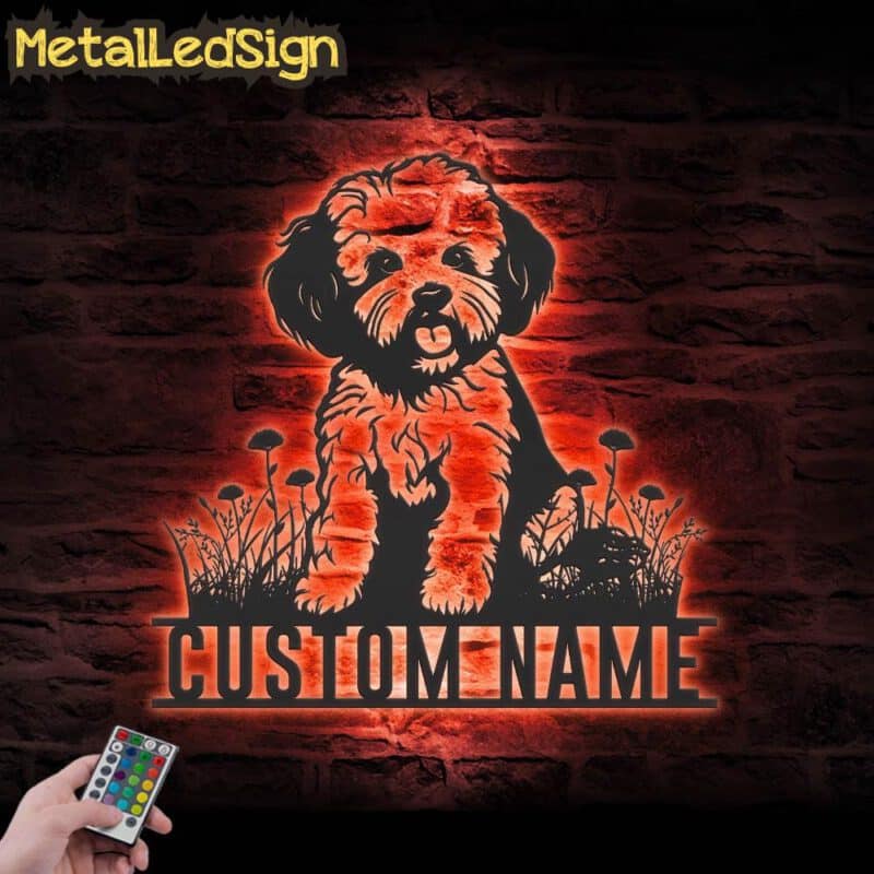 Custom-Bichons-Frise-Metal-Wall-Art-LED-Light-5.jpg