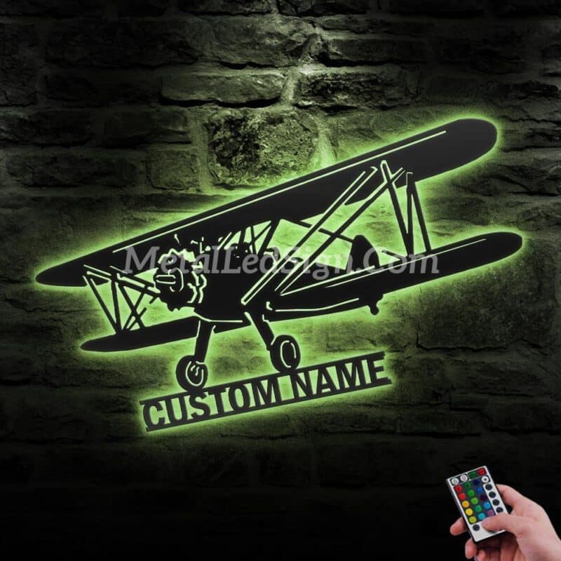 Custom-Biplane-Airplane-Metal-Wall-Art-Led-Light-5-2