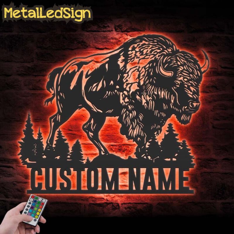 Custom-Bison-Farmhouse-Metal-Wall-Art-LED-Light-5.jpg