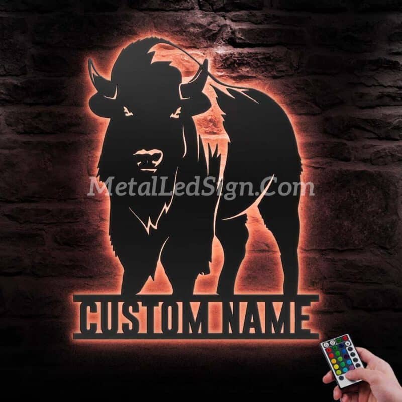 Custom-Bison-Farmhouse-Metal-Wall-Art-Led-Light-6-1