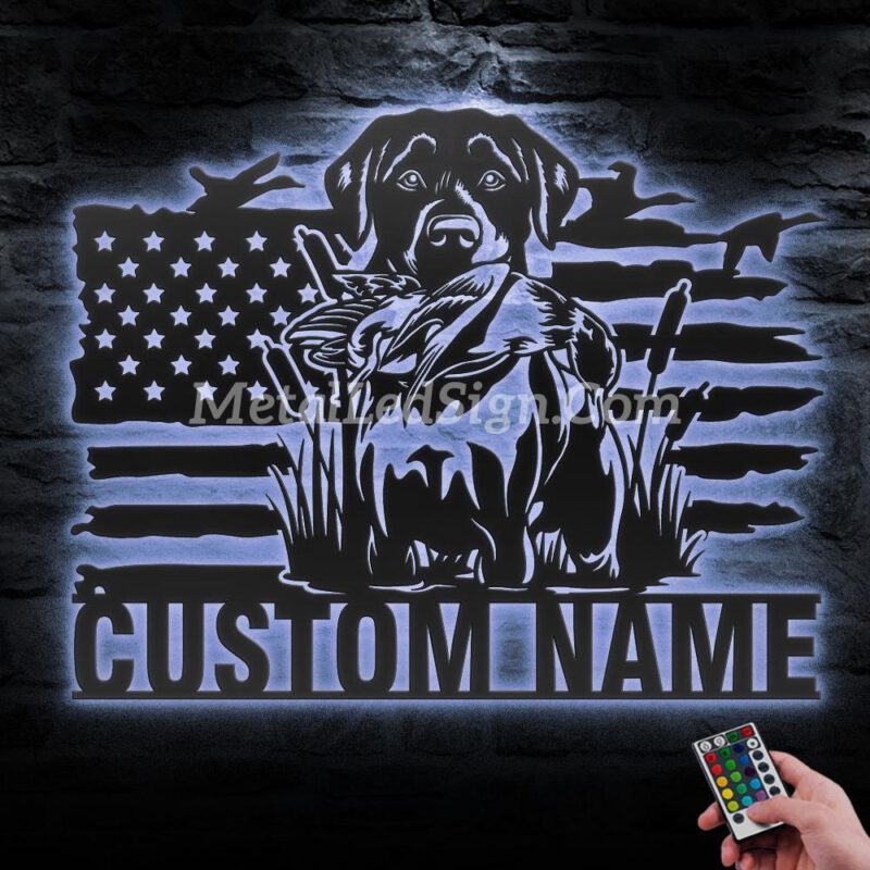 Custom-Black-Lab-Dog-Hunting-Us-Flag-Metal-Wall-Art-Led-Light-3-1