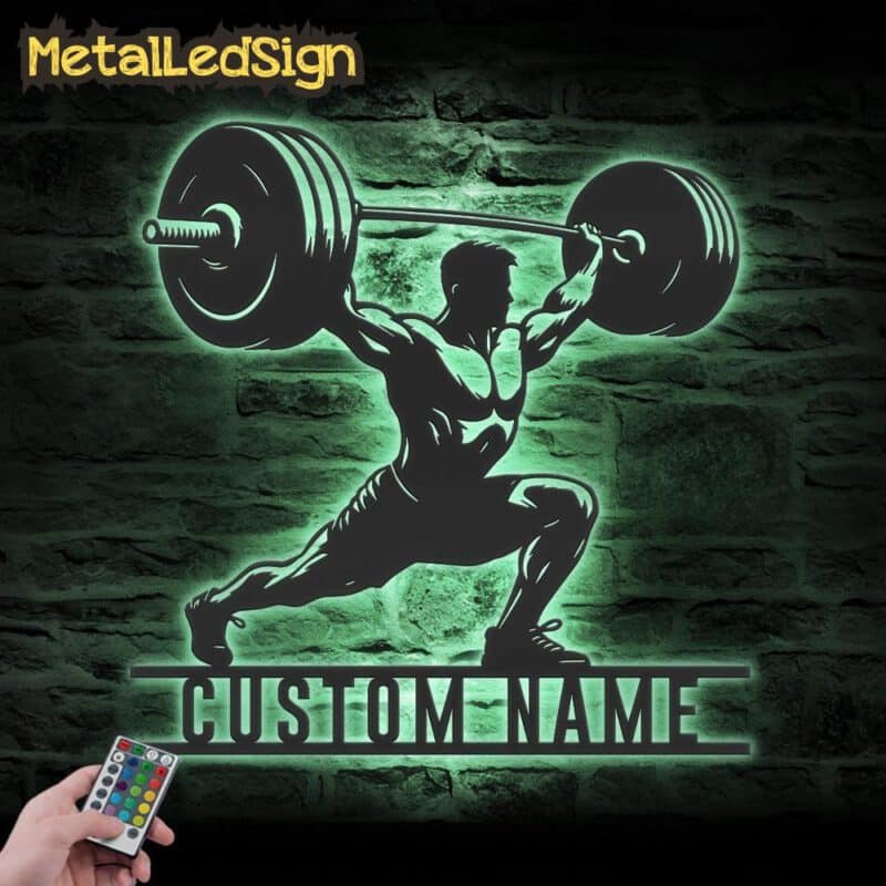 Custom-Bodybuilding-Athlete-Metal-Wall-Art-Led-Light-3