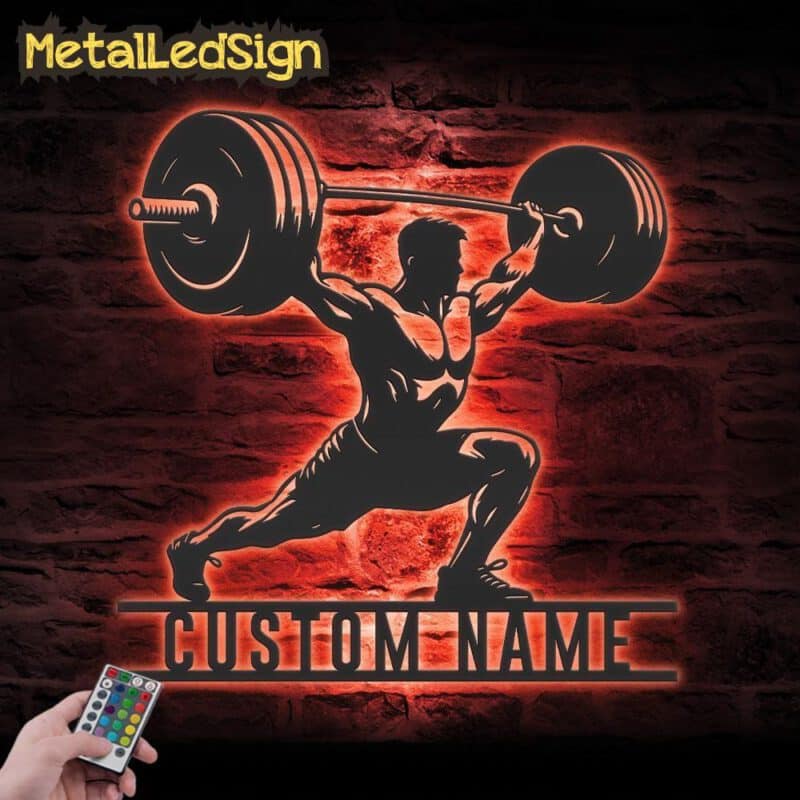 Custom-Bodybuilding-Athlete-Metal-Wall-Art-Led-Light-5