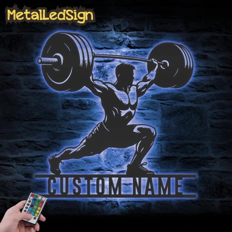 Custom-Bodybuilding-Athlete-Metal-Wall-Art-Led-Light-7