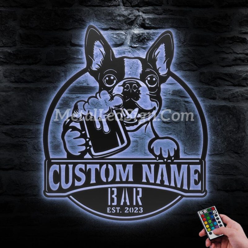 Custom-Boston-Terrier-Thirsty-Beer-Pub-Metal-Wall-Art-Led-Light-3