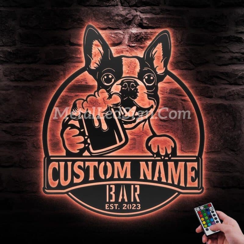 Custom-Boston-Terrier-Thirsty-Beer-Pub-Metal-Wall-Art-Led-Light-5