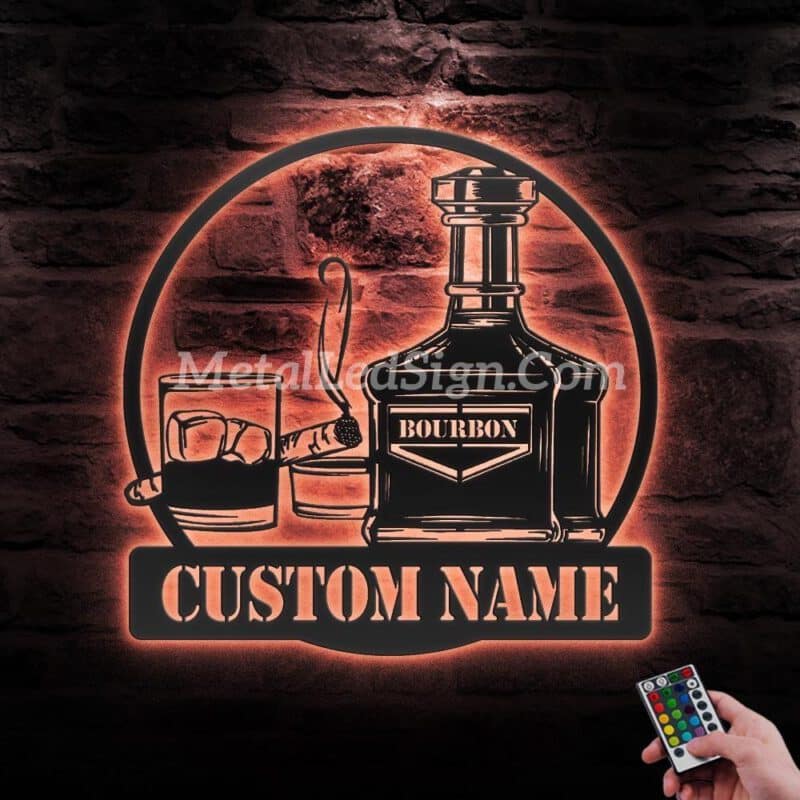 Custom-Bourbon-Cigar-Metal-Wall-Art-Led-Light-6-1