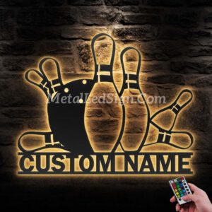 Custom-Bowling-Metal-Wall-Art-With-Led-Light-Images