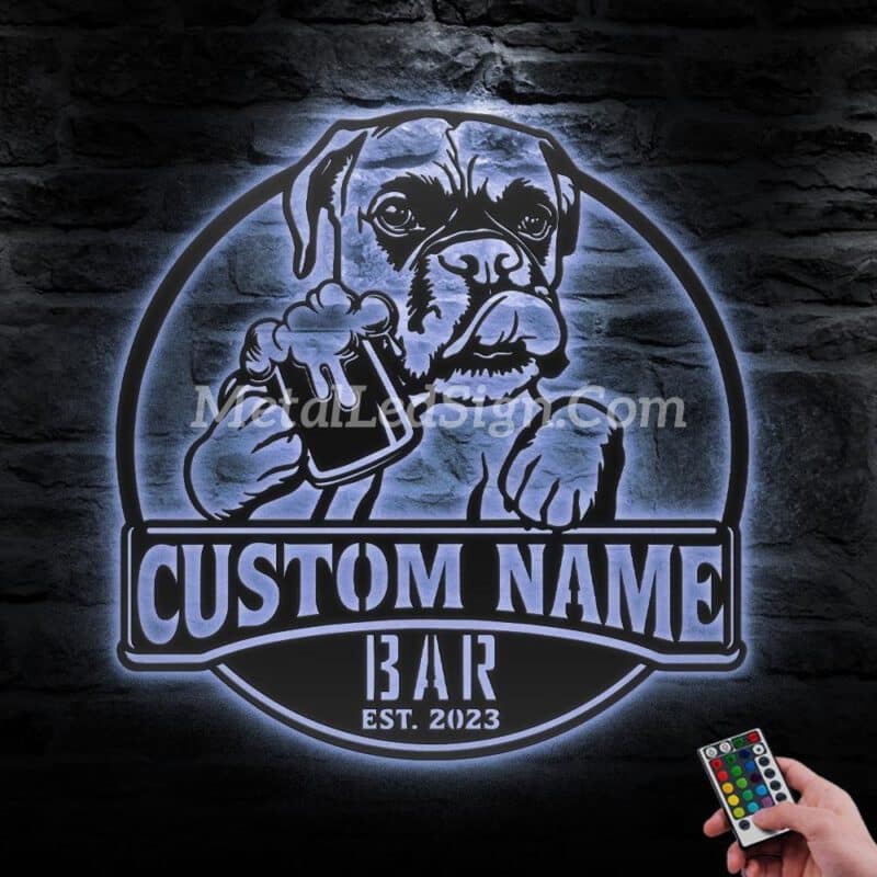 Custom-Boxer-Dog-Thirsty-Beer-Pub-Metal-Wall-Art-Led-Light-3