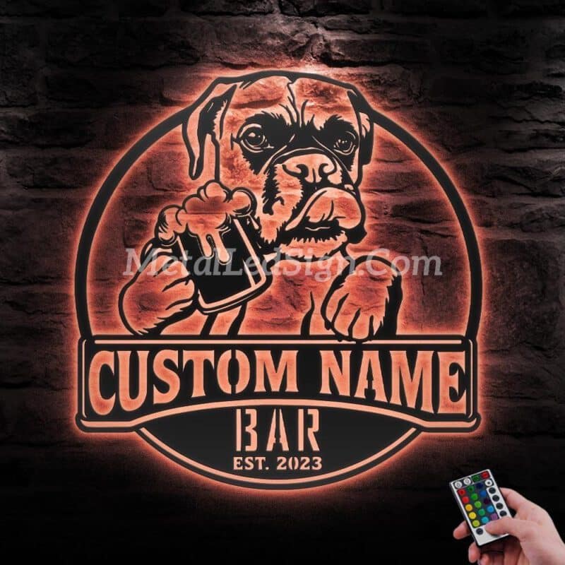 Custom-Boxer-Dog-Thirsty-Beer-Pub-Metal-Wall-Art-Led-Light-5