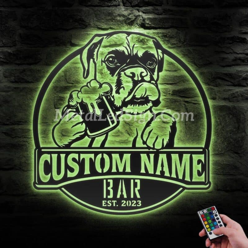 Custom-Boxer-Dog-Thirsty-Beer-Pub-Metal-Wall-Art-Led-Light-6