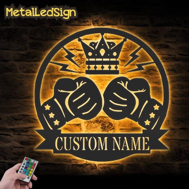 Custom-Boxing-Gloves-Metal-Wall-Art-With-Led-Light-Images-4