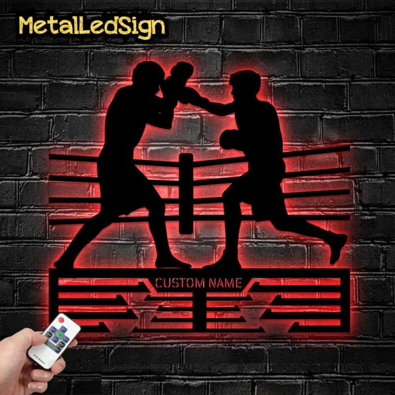 Custom-Boxing-Metal-Led-Medal-Hanger-2