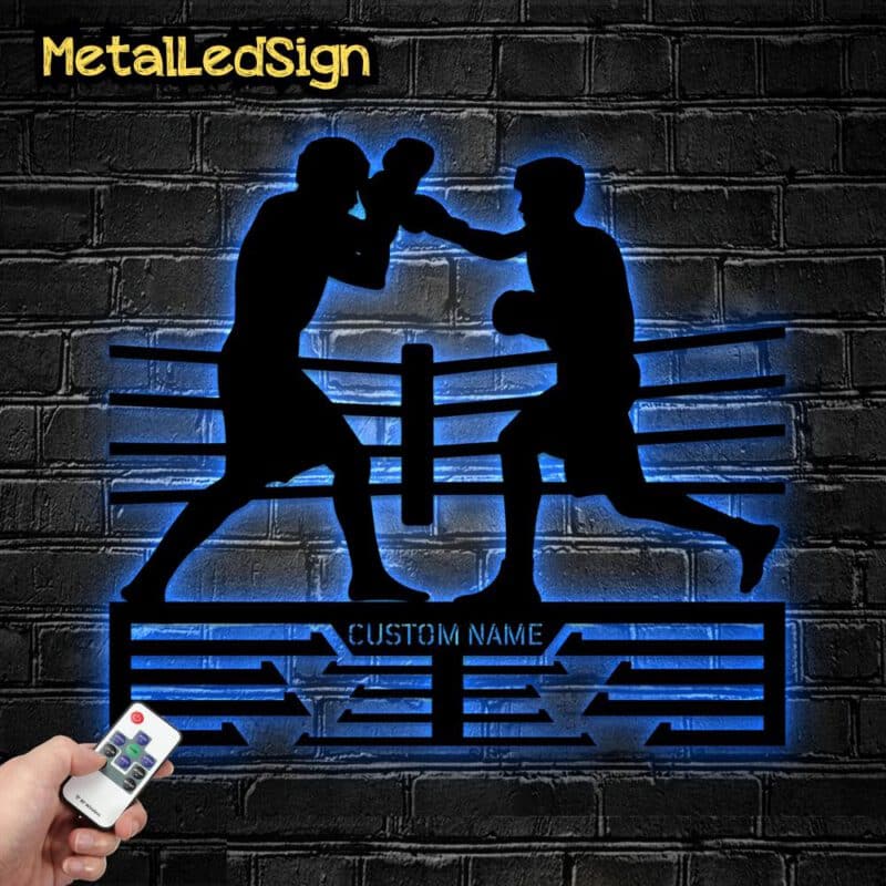 Custom-Boxing-Metal-Led-Medal-Hanger-4