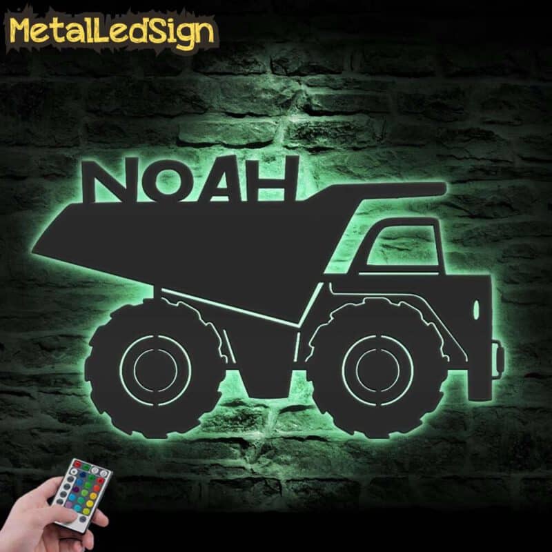 Custom-Boy-Drump-Truck-Driver-Metal-Wall-Art-LED-Light-7.jpg